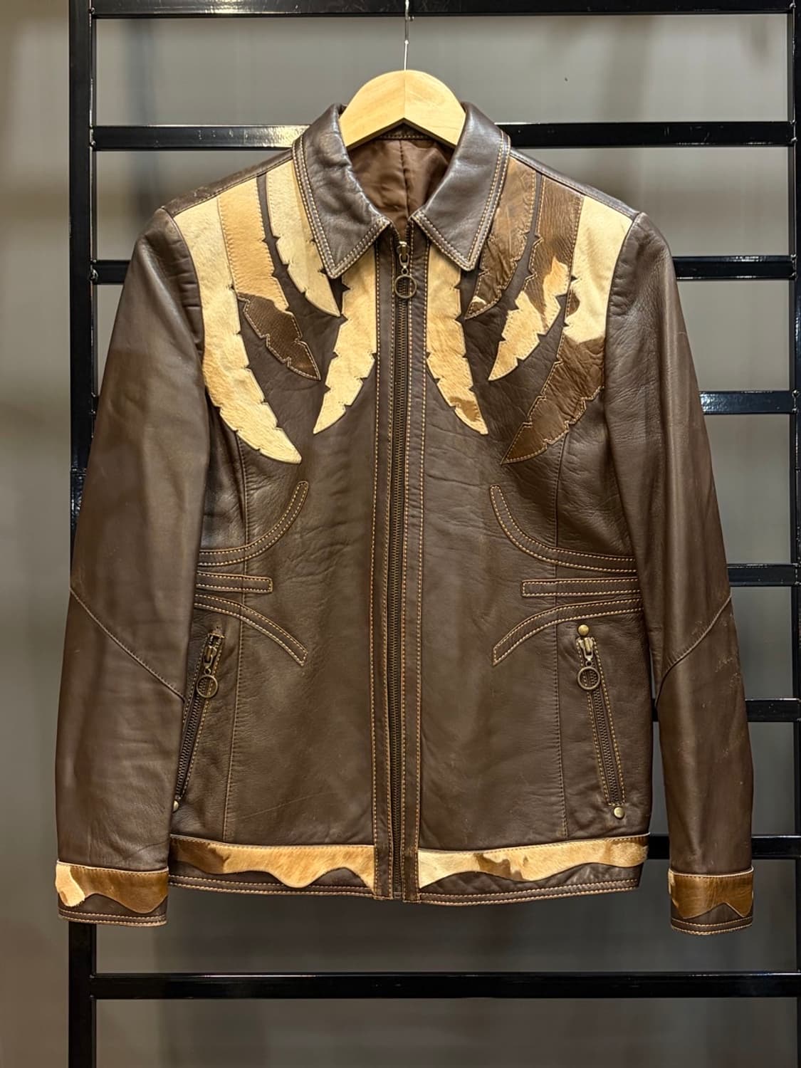 (66) 빈티지 여성 송치 디테일 양가죽 웨스턴 자켓 12.9  상품이미지1