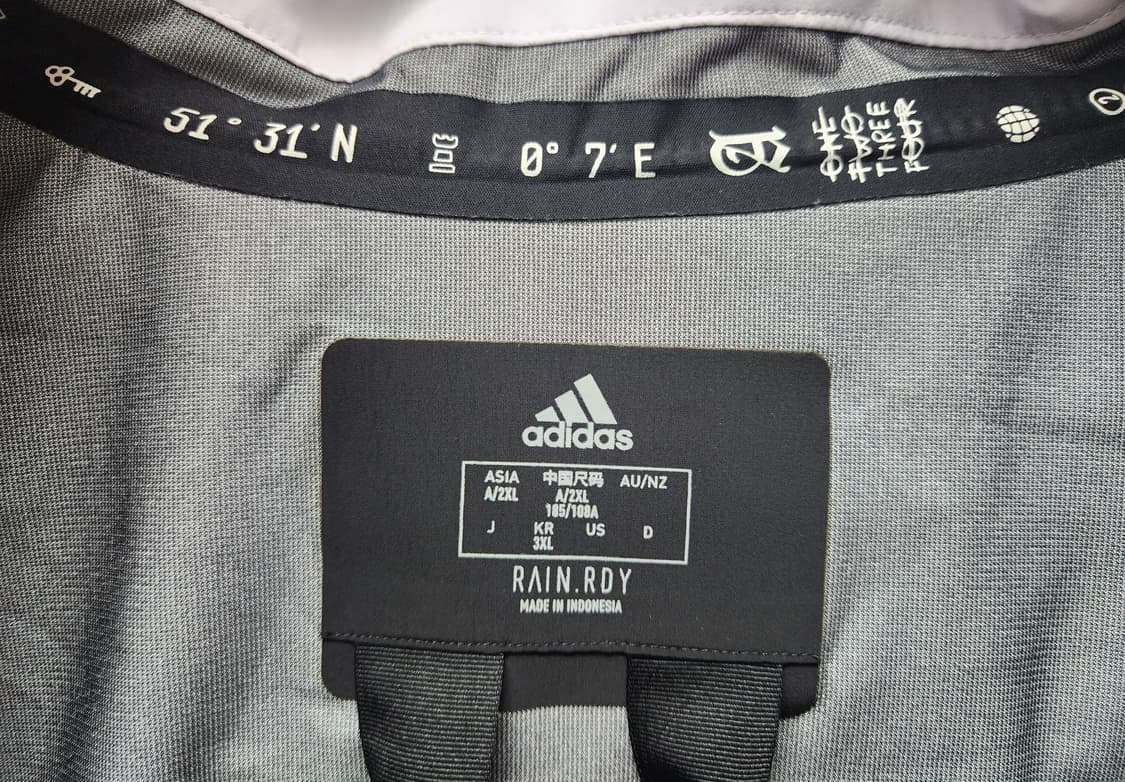 아디다스 마이쉘터 레인코트 115 3XL 방수 바람막이 롱자켓 MM43 상품이미지5