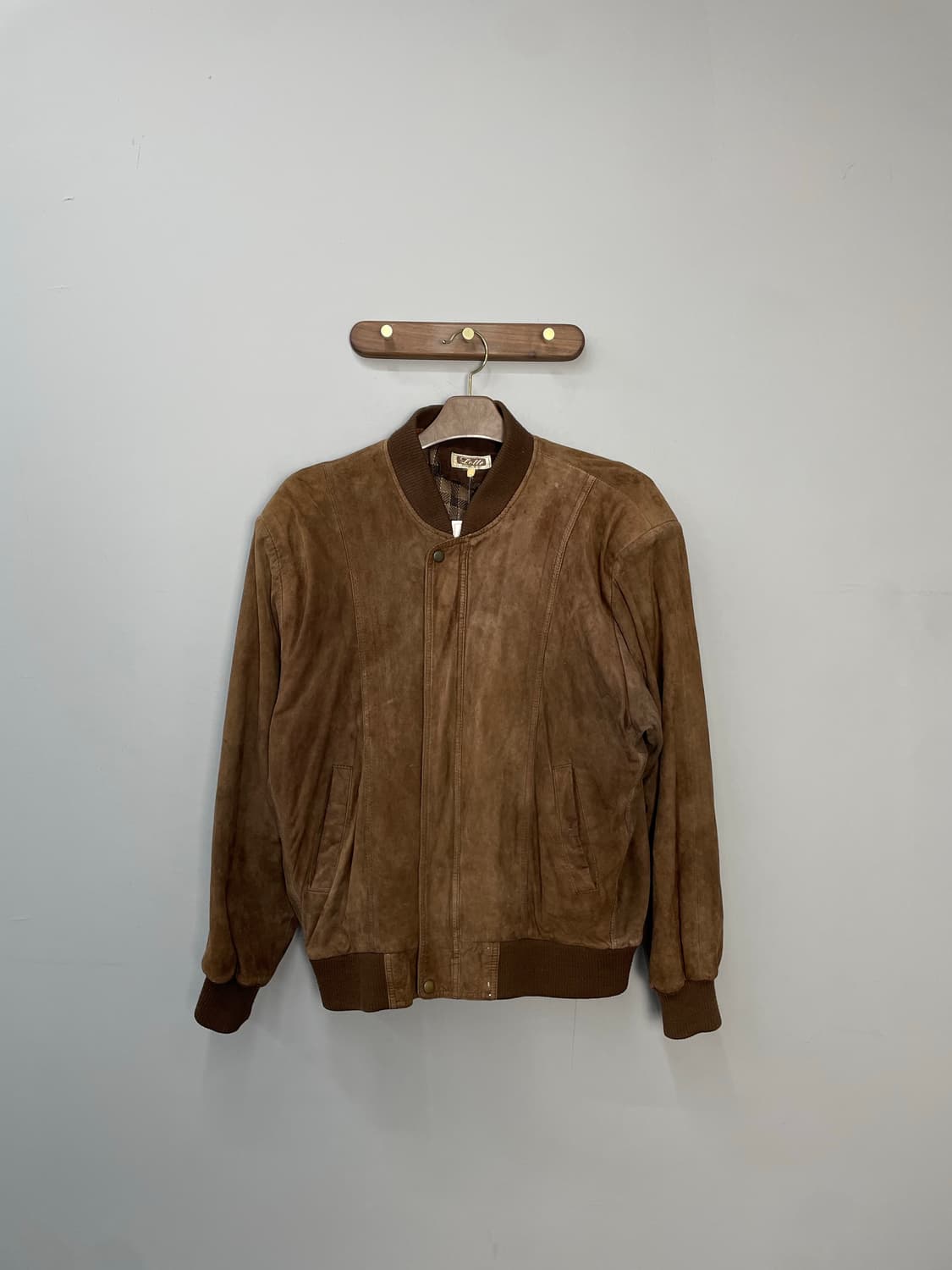 빈티지 브라운 스웨이드 봄버 자켓 H1282 상품이미지2