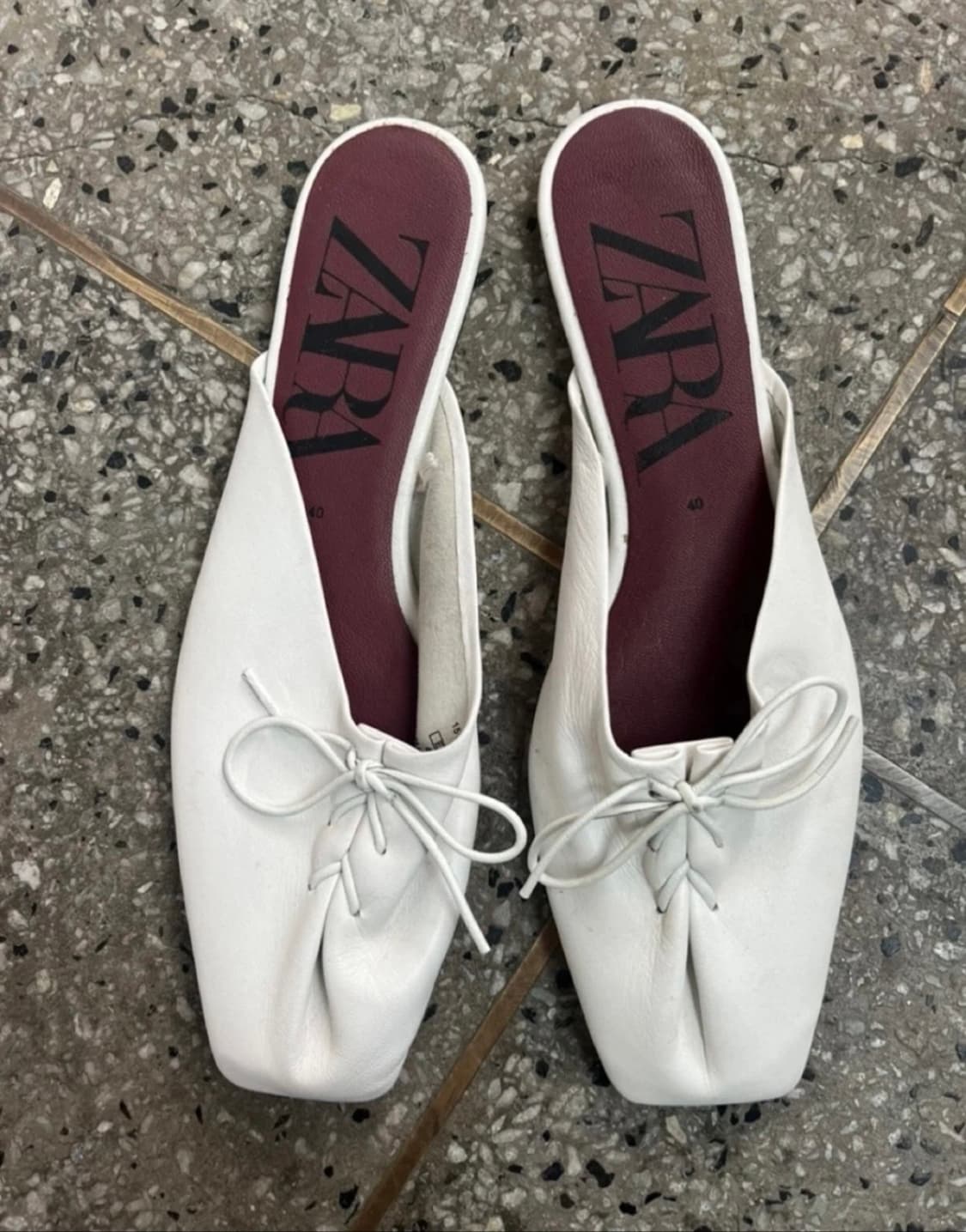 자라 zara 스트랩 플랫 뮬 단화 255 상품이미지2