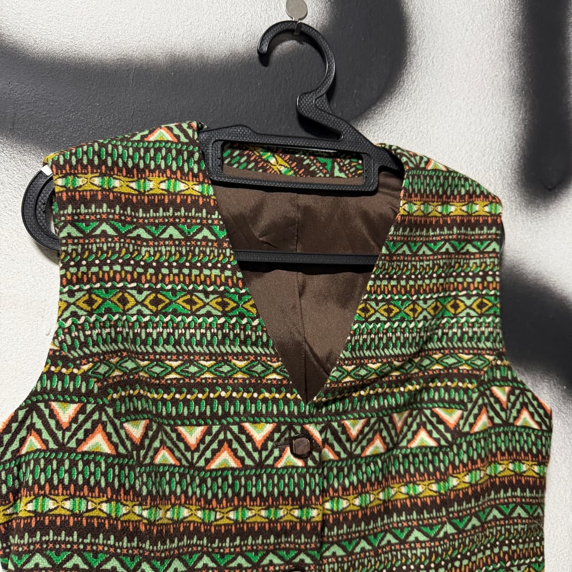 VTG 빈티지 에스닉 패턴 베스트 카키 상품이미지3