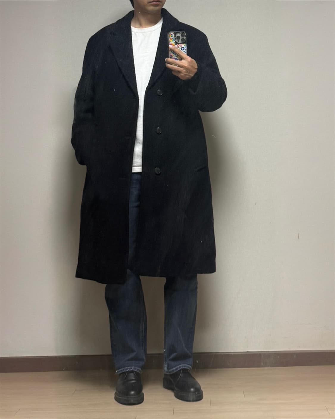 커버낫 쓰리버튼 싱글코트 L사이즈 네이비 상품이미지2