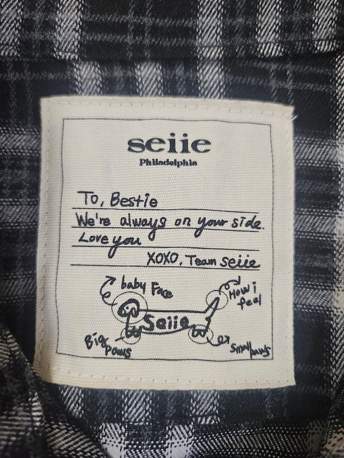 세이에 Check Check Shirts Black 상품이미지2