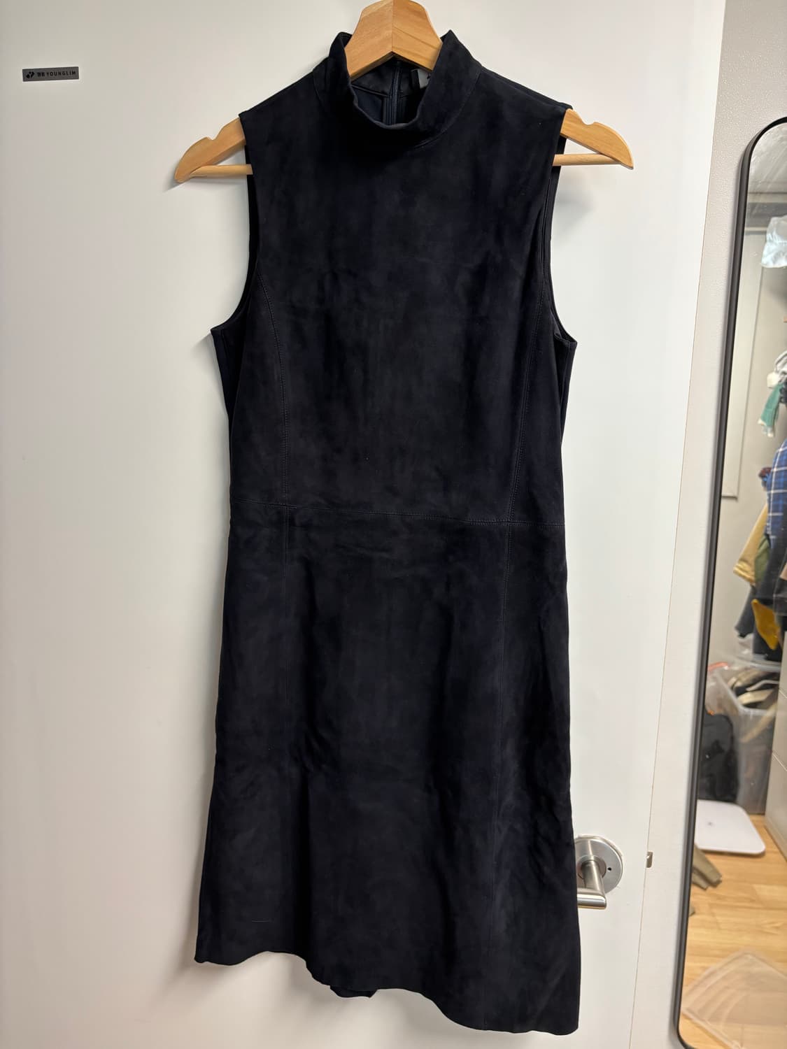 [2] 띠어리 스웨이드 원피스 딥네이비 상품이미지3