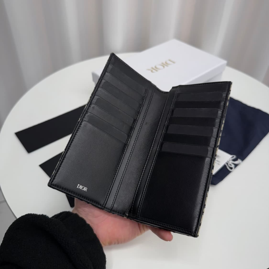 [정품] 디올 오블리크 장지갑 베이지 상품이미지4