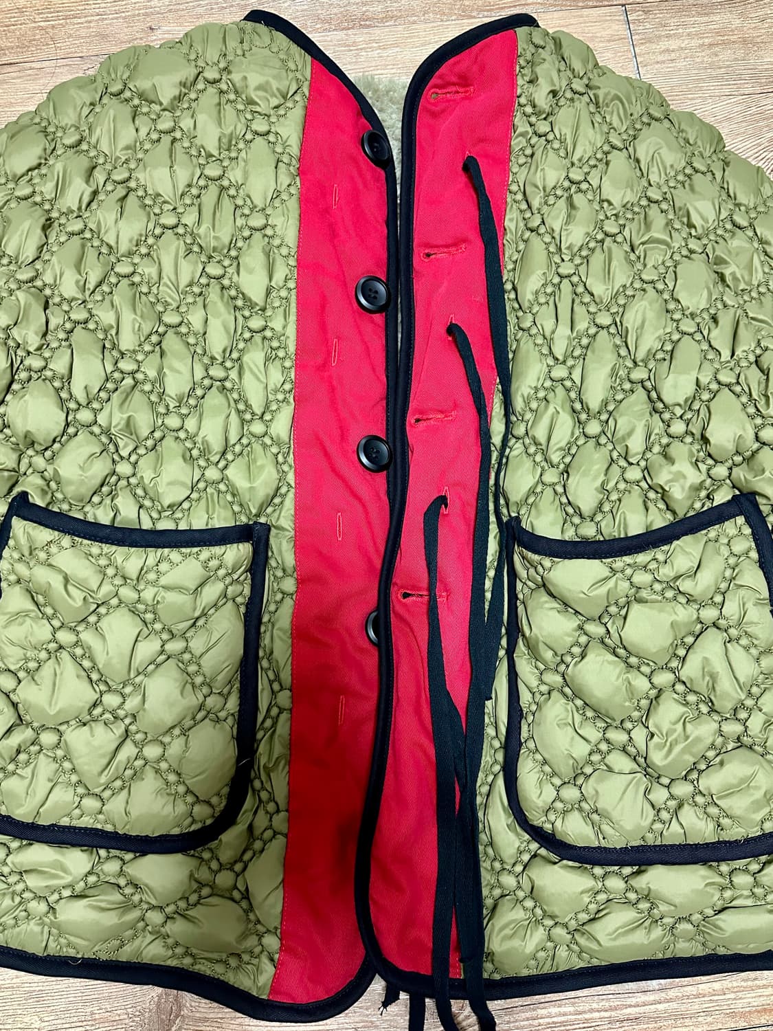 파르티멘토 리버시블 퀼팅 자켓 카키 (단종/정가13만원대) 상품이미지4