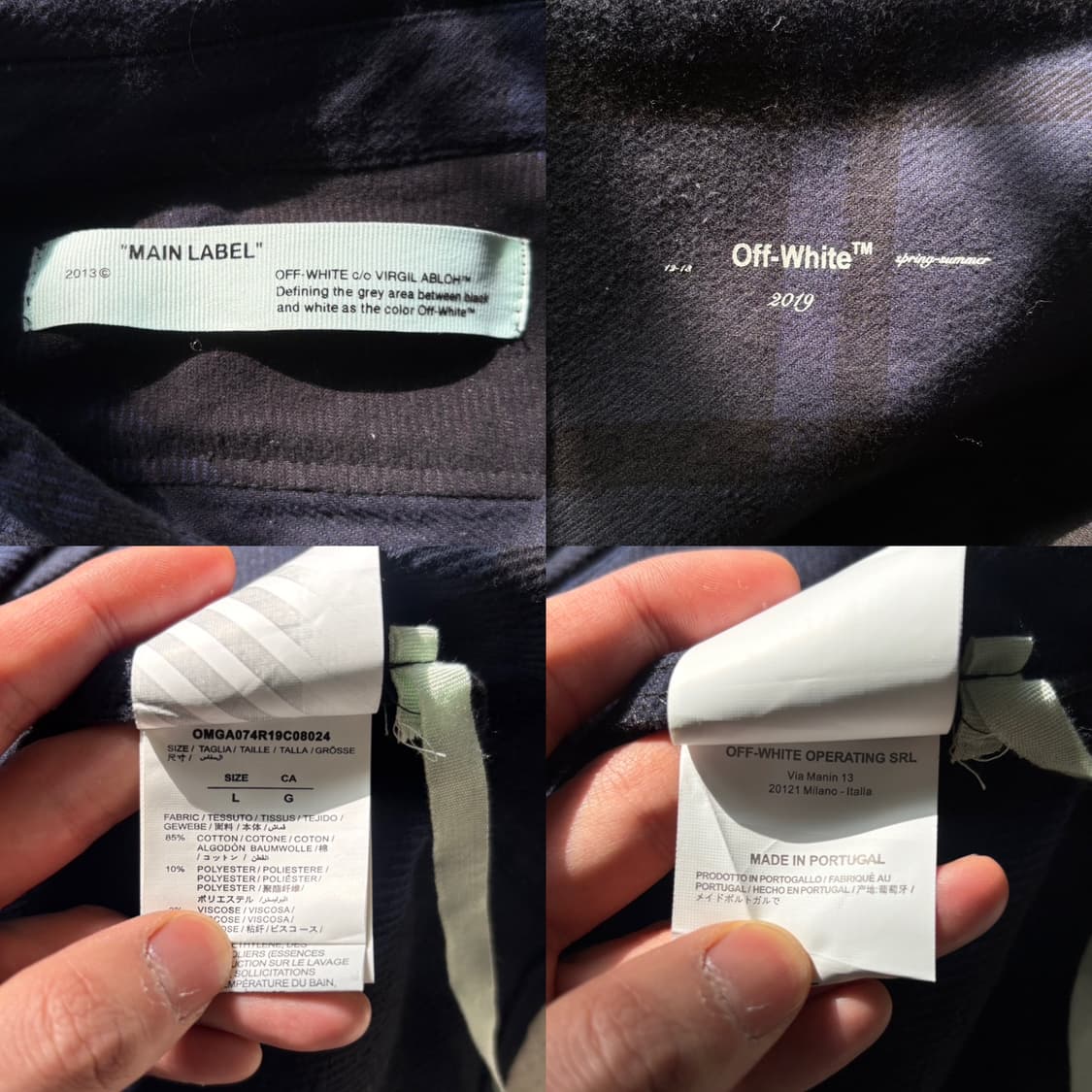 Off White 오프 화이트 19SS 체크 패턴 셔츠 자켓 상품이미지8