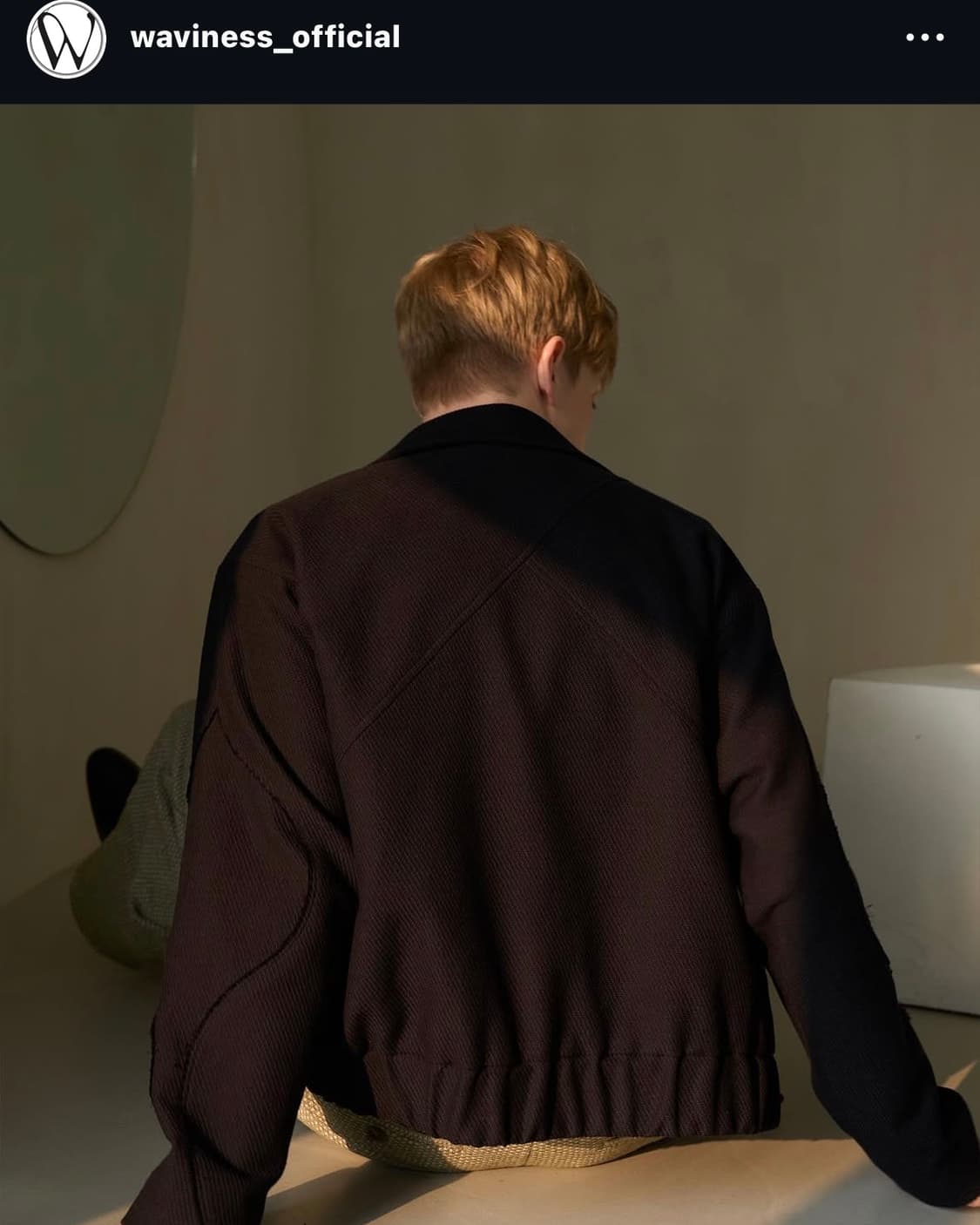 웨이비니스 스페이드 커팅 커브드 jacket_wine brown 상품이미지2