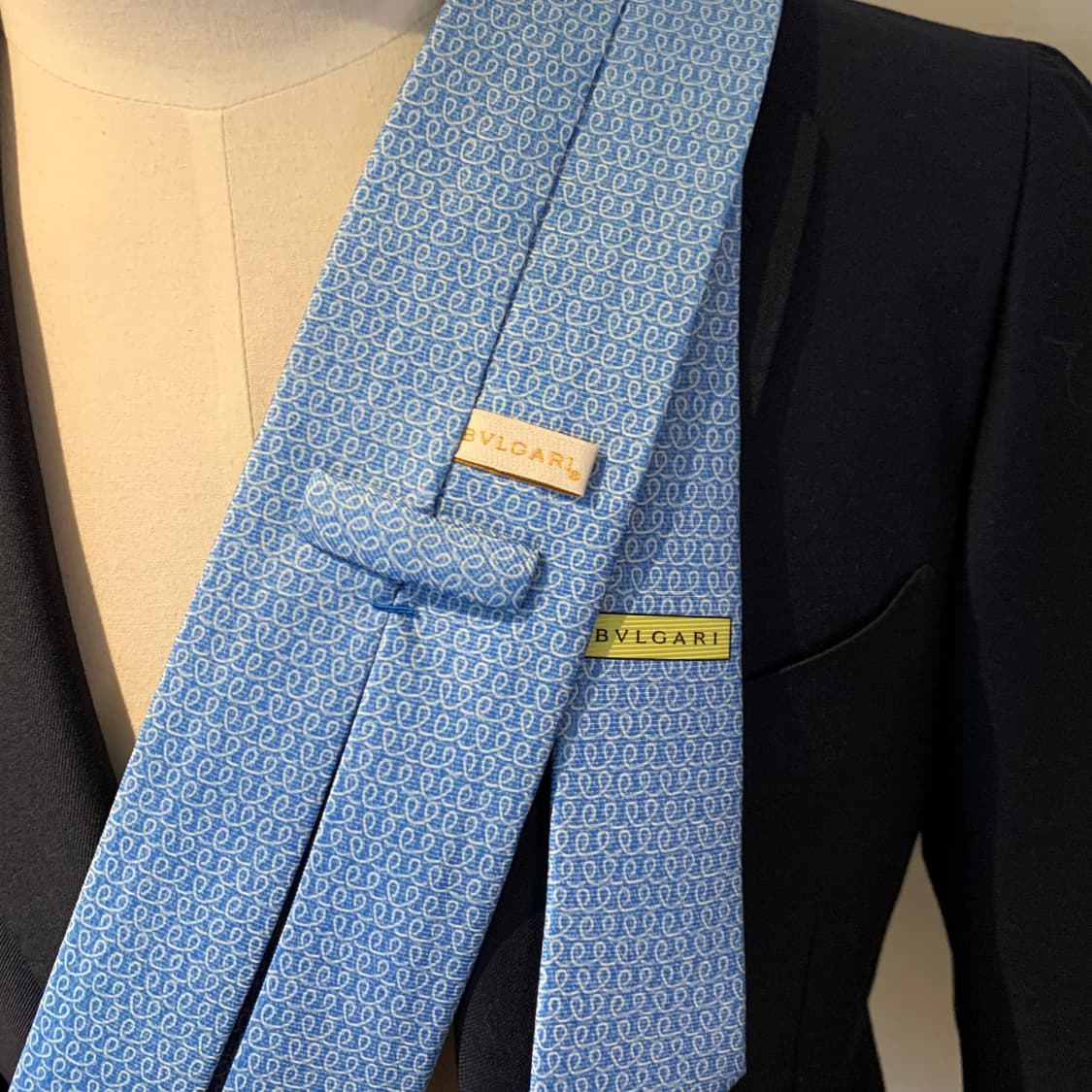 불가리(BVLGARI) 자카드 명품넥타이 100실크 혼주넥타이 A-A+ 상품이미지2