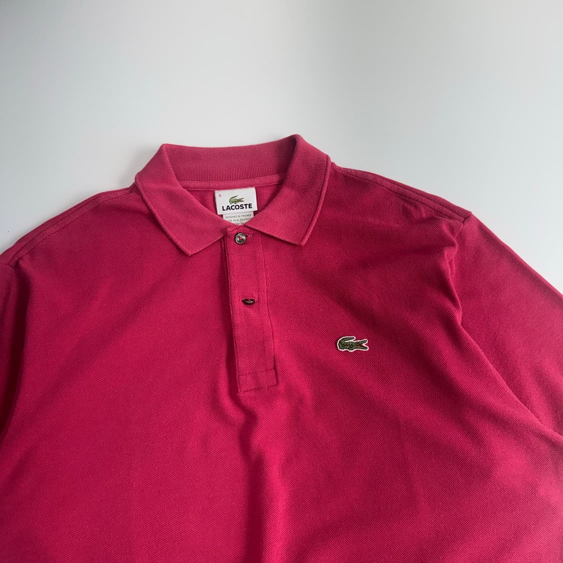 Lacoste 라코스테 스몰로고 핫핑크 반팔 카라티  상품이미지4