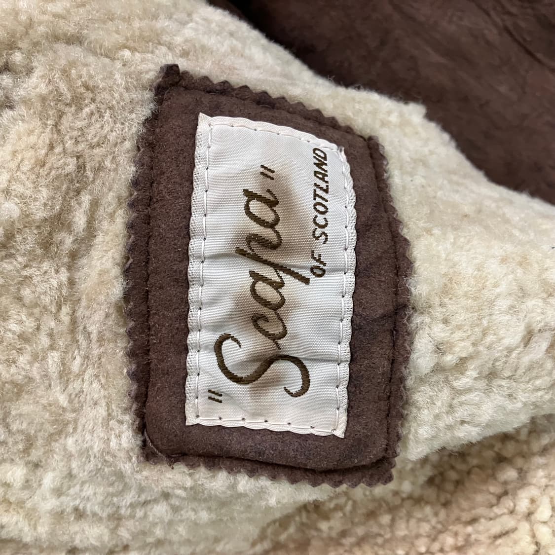 VTG 빈티지 브라운 양가죽 시어링 무스탕 자켓 상품이미지3