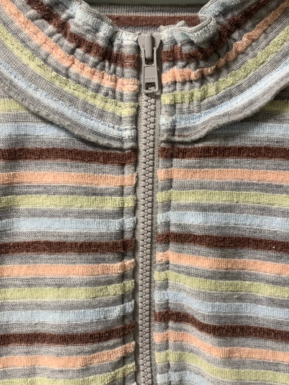 빈티지 스트라이프 셔링 집업 상품이미지3