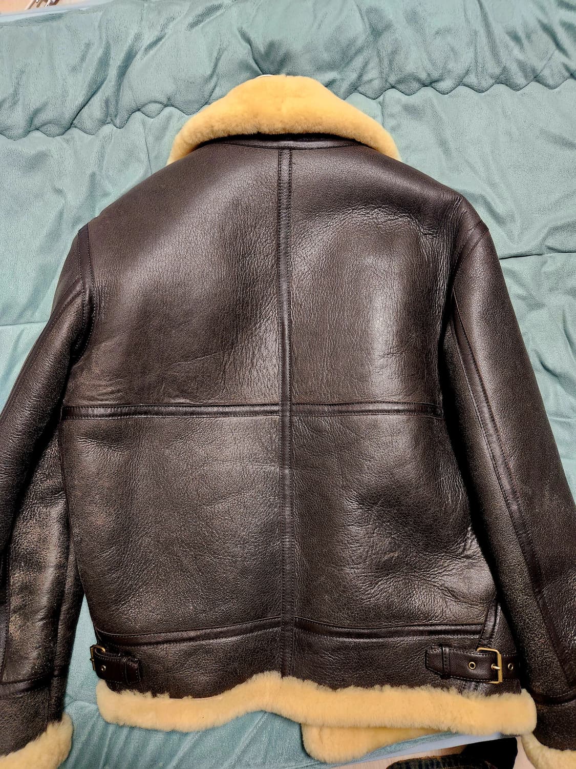 드림월드 양가죽 크랙 무스탕 XL 상품이미지2