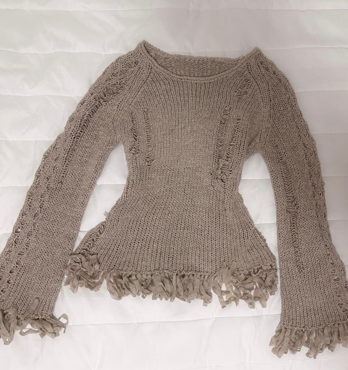 일본 빈티지 그런지 디스트로이드 긴팔 니트 임수정 상품이미지1