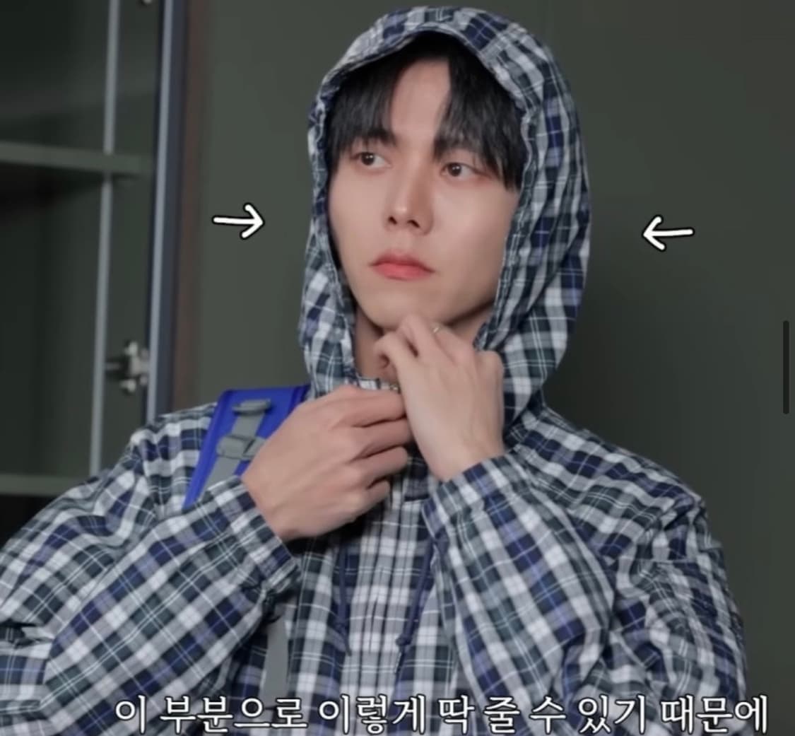 (새상품) 카키스 후디드 윈드 자켓 타탄 S 상품이미지1