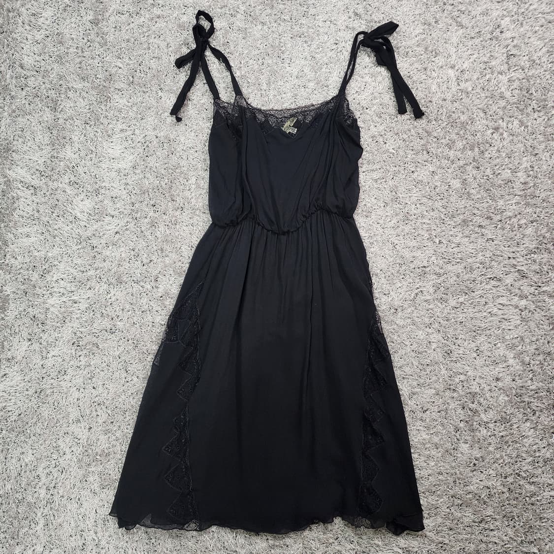 블루마린 실크 끈나시 원피스 42 상품이미지1