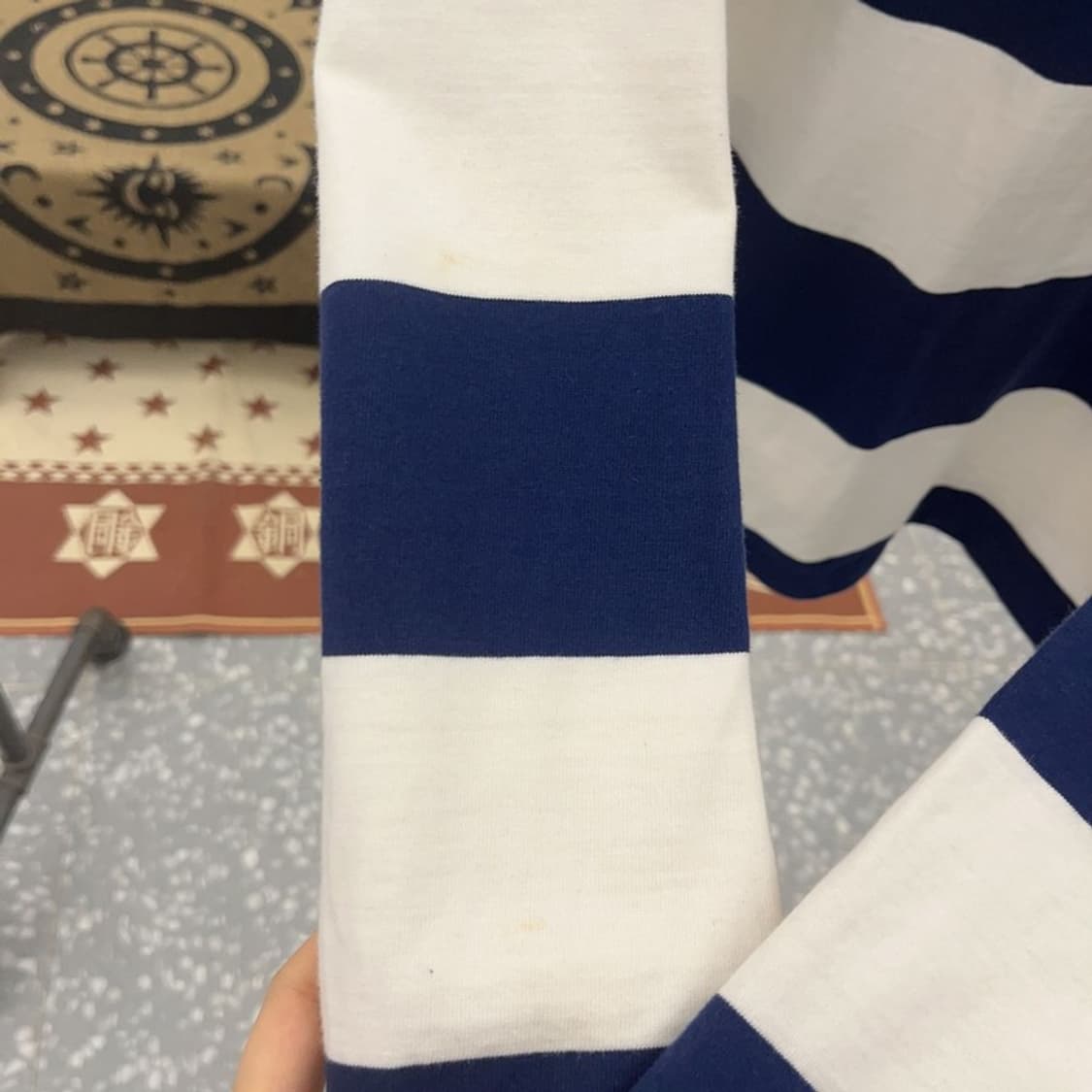 OIOI 오아이오아이 레트로 스트라이프 카라 롱슬리브 F C08646 상품이미지8