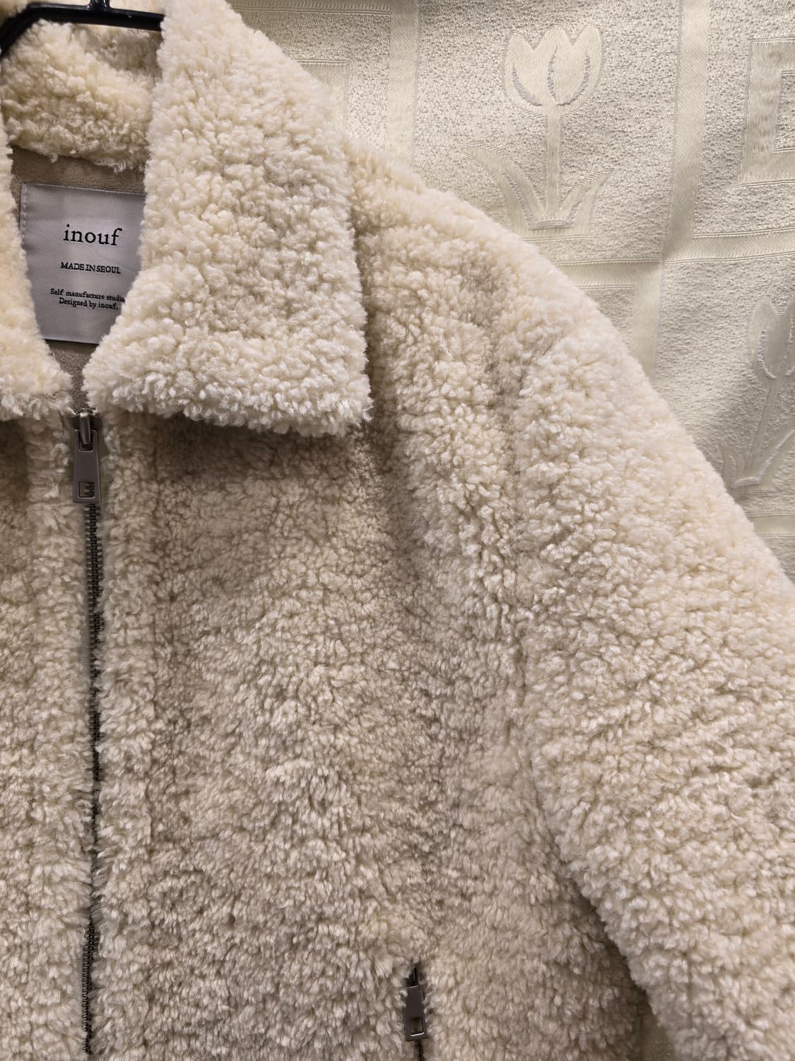 거의새거)  이너프 inouf 뽀글이 자켓 아이보리 프리사이즈 상품이미지3