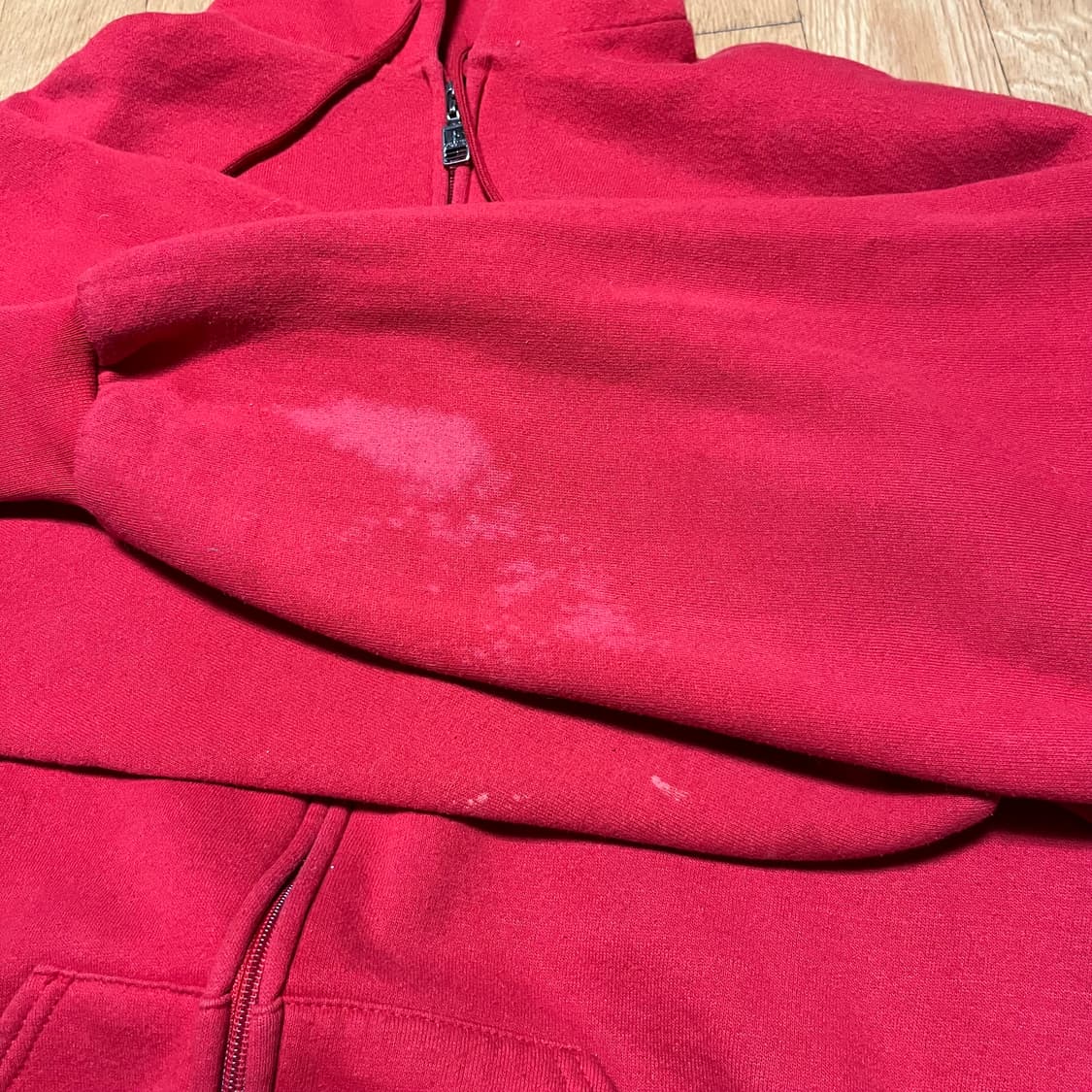 [L] 90s USA 빈티지 러셀 후드집업 레드 상품이미지3