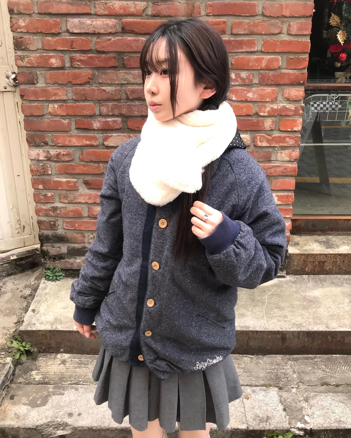 버튼 포인트 패딩 코디 세트 🤍 상품이미지1