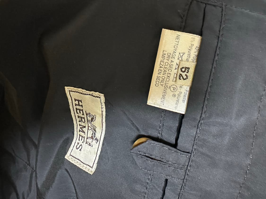 에르메스 02년도 아카이브 가죽 시어링 나일론 자켓 52 상품이미지8