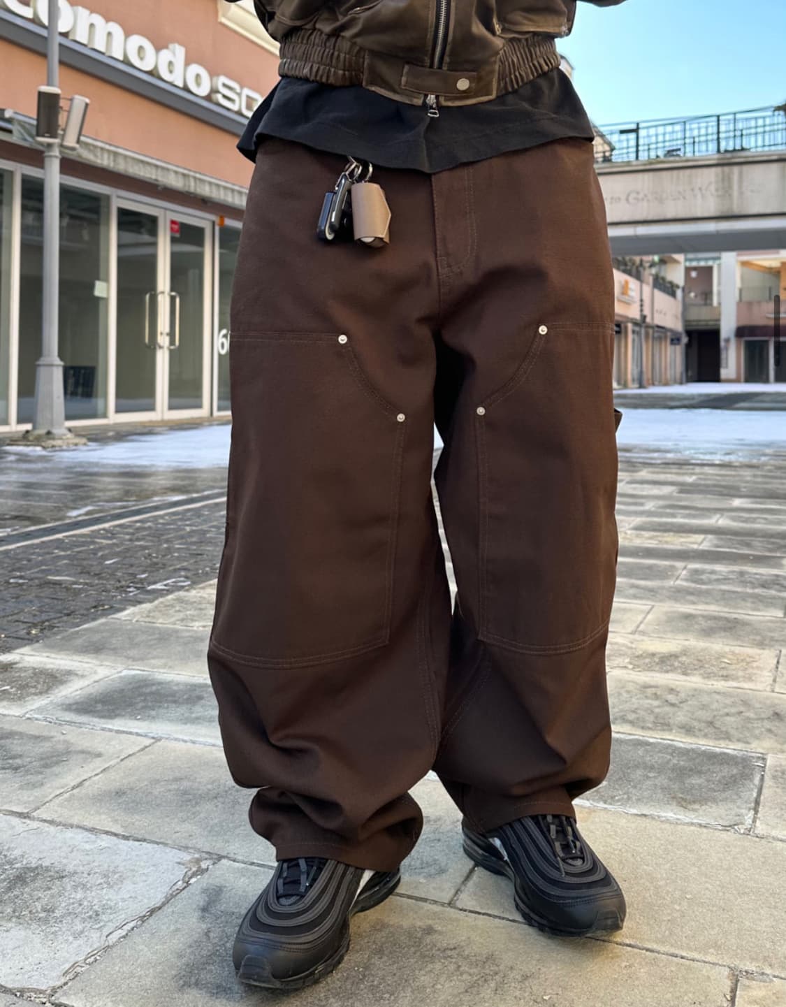 불꽃 더블니 캔버스 벌룬 팬츠 상품이미지5