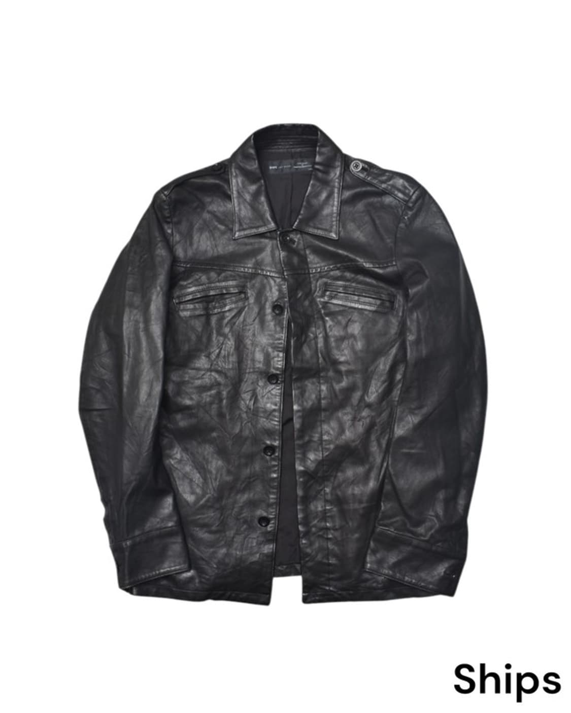 쉽스 젯블루 러데 셔츠 가죽 자켓 M M0042 상품이미지1
