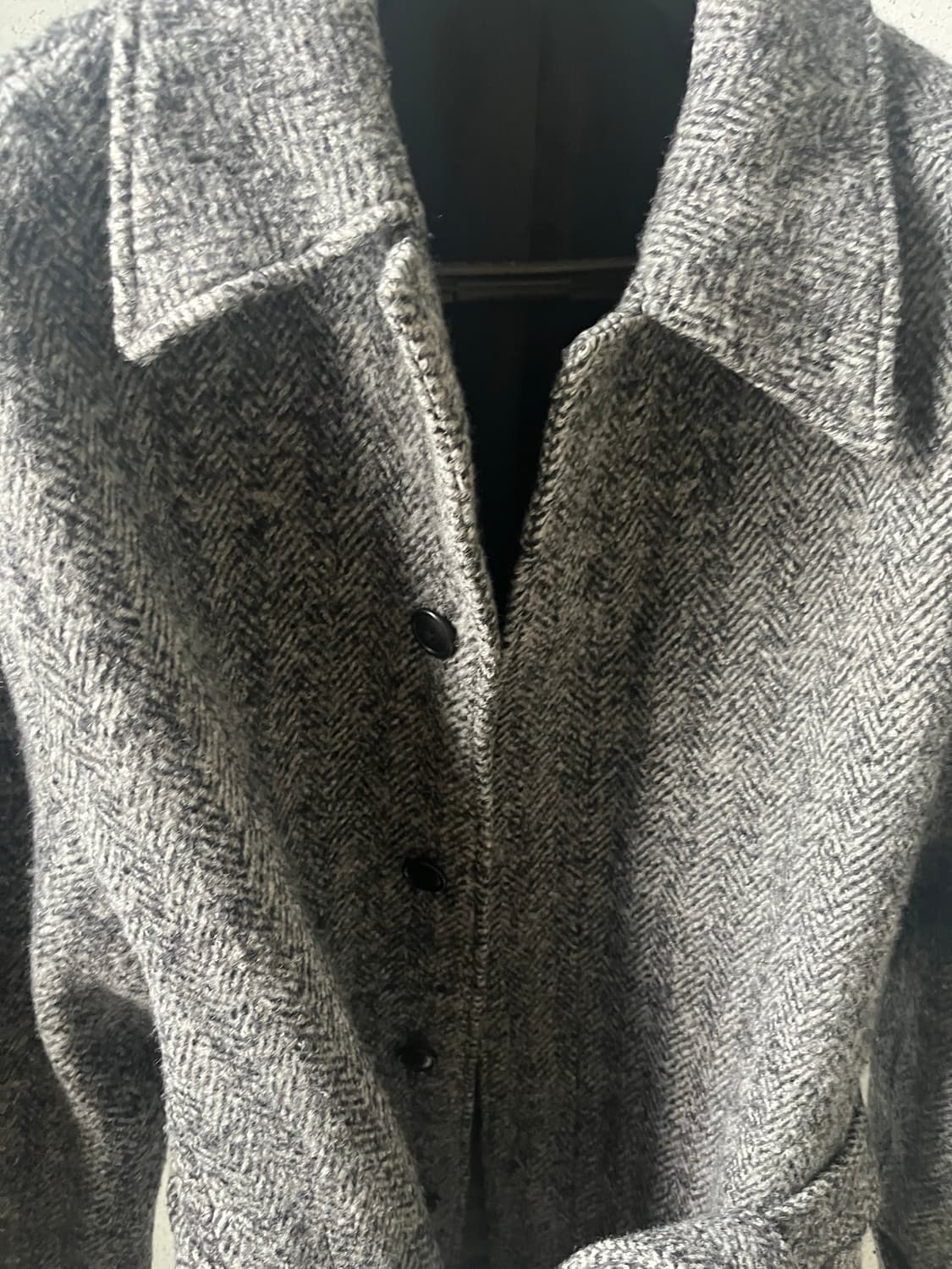 쿠어 헤링본 발마칸 오버핏 울코트 상품이미지4