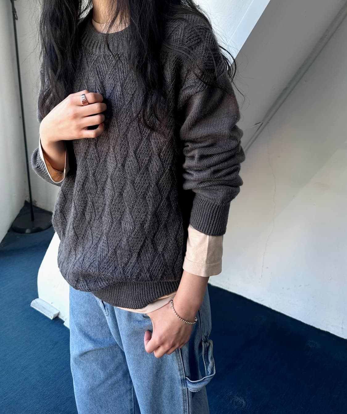 Design pattern wool blend knit P/O 상품이미지9