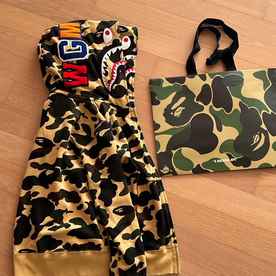 베이프 카모 더블샤크 후드집업 황계 상품이미지3