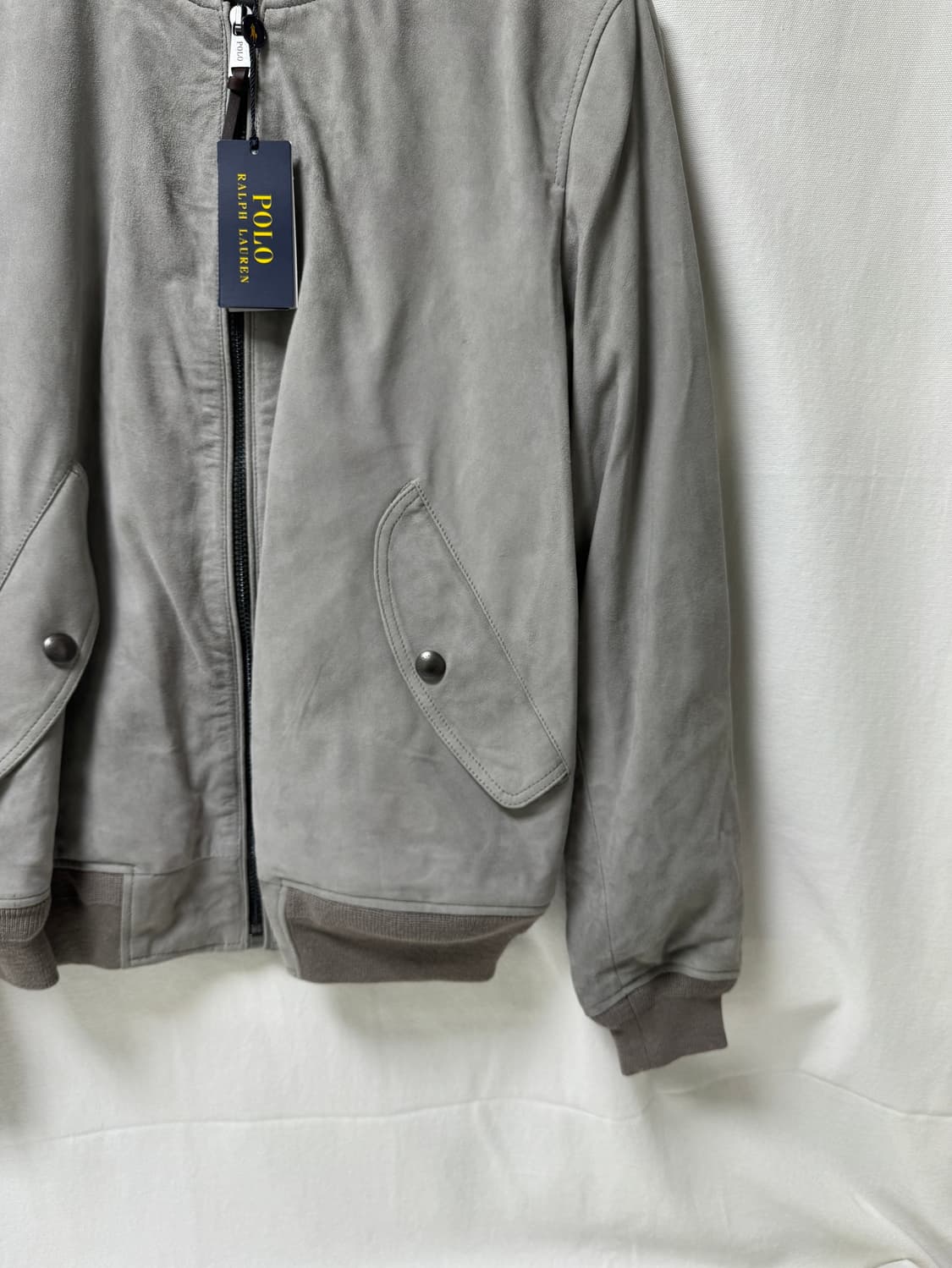 폴로 랄프로렌 스웨이드 봄버 가죽 자켓 M 상품이미지4