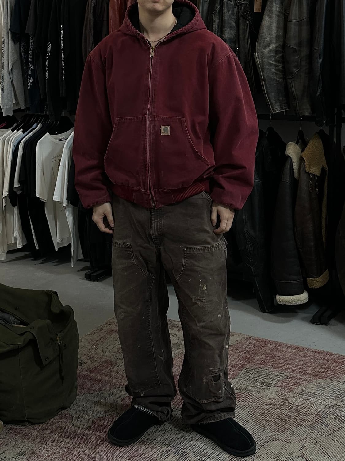 00's OG 칼하트 J130 CRI 액티브 자켓 칼하트 크림슨레드 상품이미지10