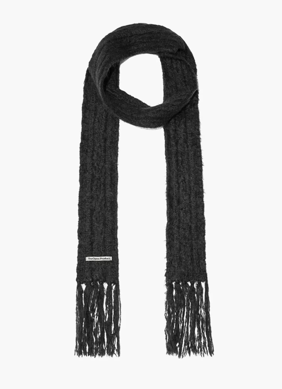 Open yy 오픈와이와이 MOHAIR 모헤어 목도리 스카프 차콜 상품이미지1
