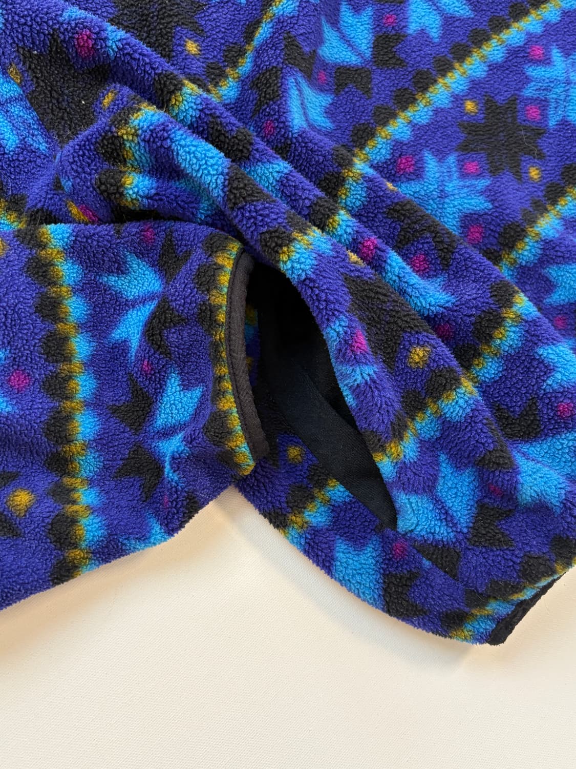 90s Vintage L.L.Bean Aztec Fleece T-Snap 상품이미지4