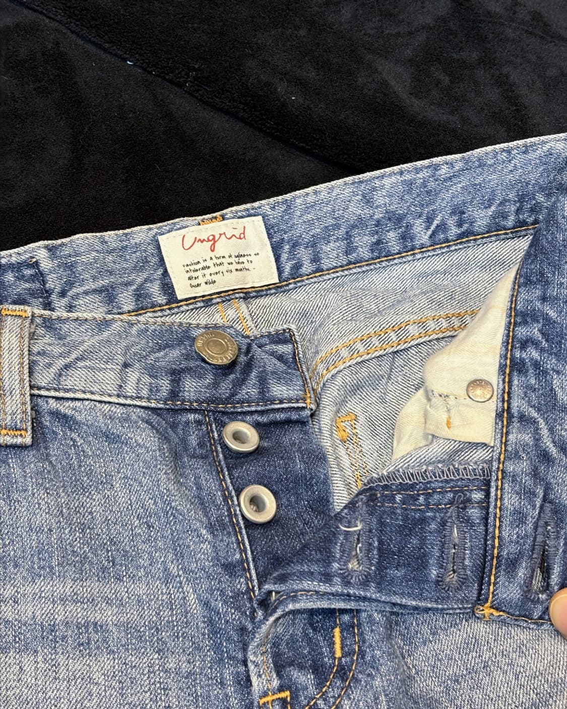 일본빈티지 UNGRID 찢청 상품이미지6