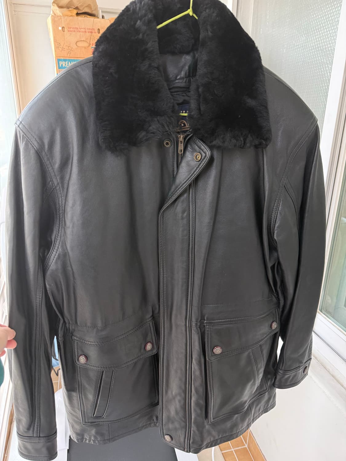 양가죽양털오리털자켓새것 상품이미지1