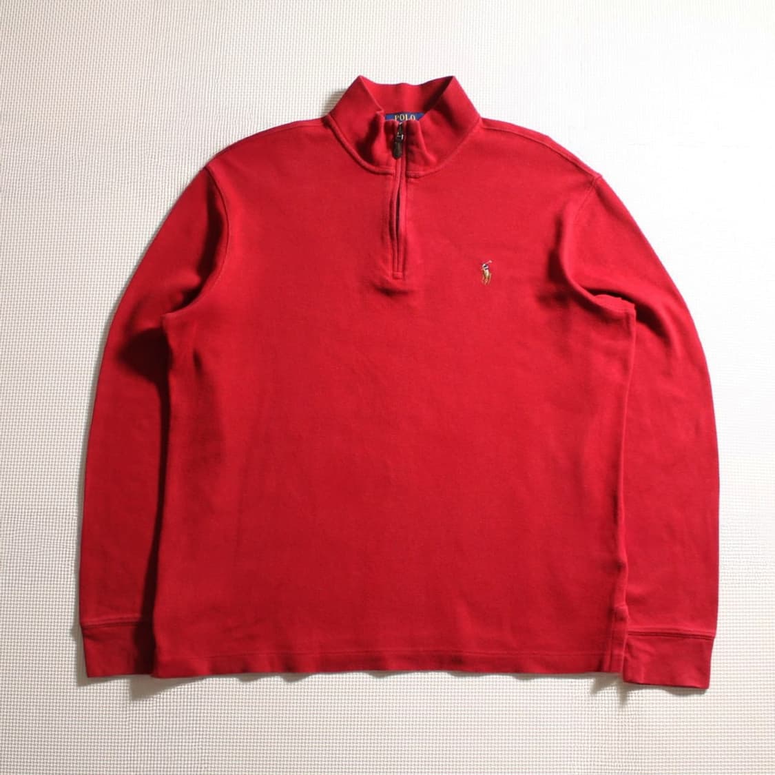 Polo 폴로 랄프로렌 레드 니트 하프집업 상품이미지2