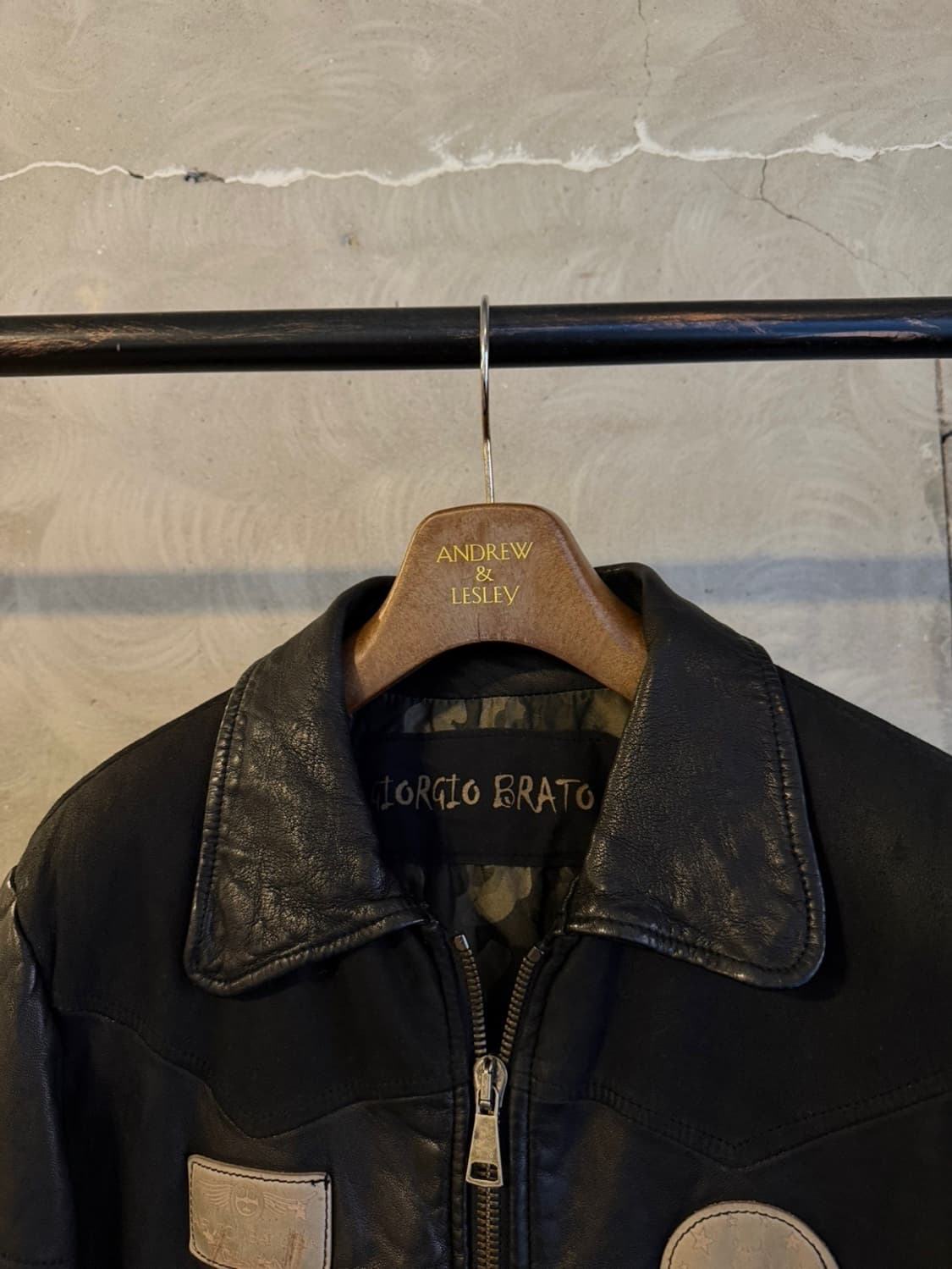 조르지오 브라토 A-2 플라이트 레더 자켓 100 상품이미지7