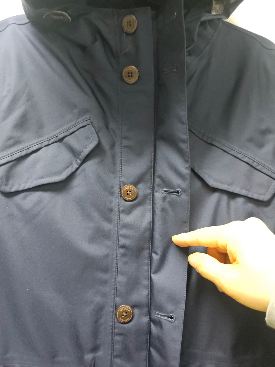 아이더 네이비 후드 야상 롱 점퍼  L 상품이미지2