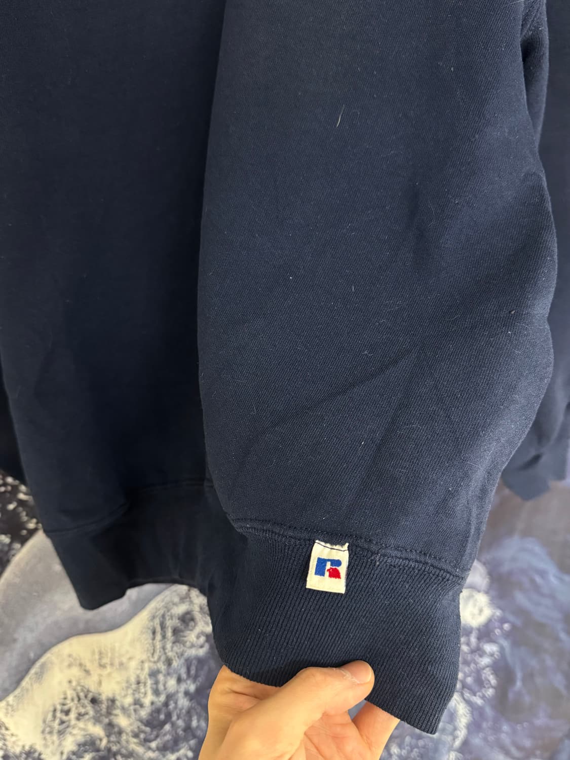 90s 러셀 스웻셔츠 맨투맨 네이비 M 상품이미지3