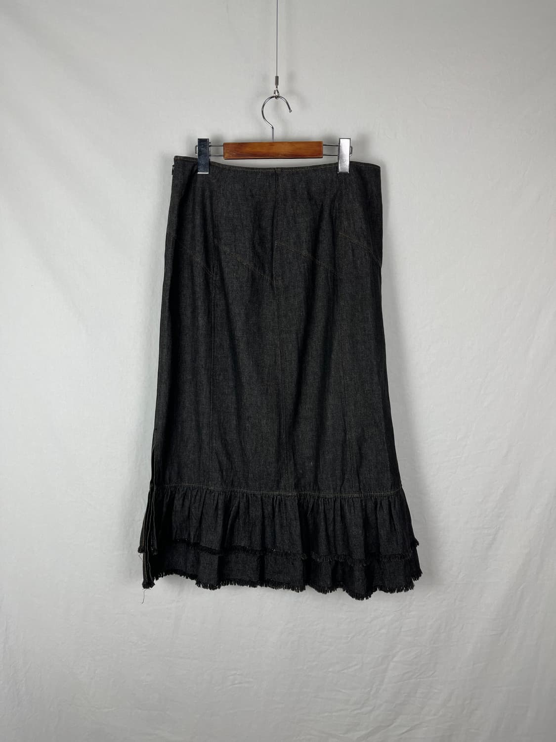 Vintage 흑청 데님 스커트  상품이미지4