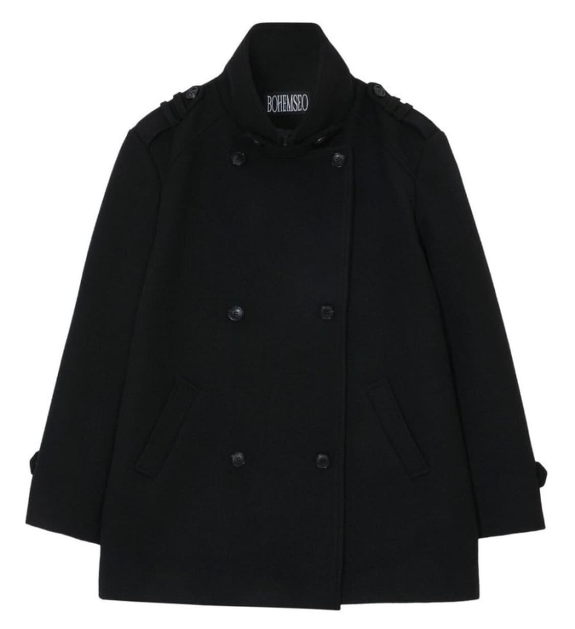 보헤미안서울 하이넥 하프 코트 상품이미지1