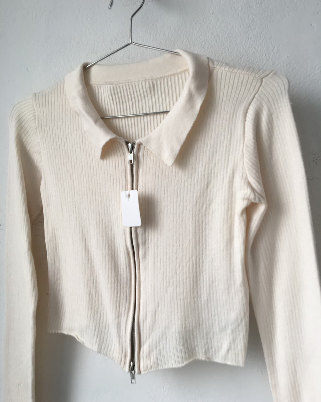 Ribbed knit zip up 상품이미지3