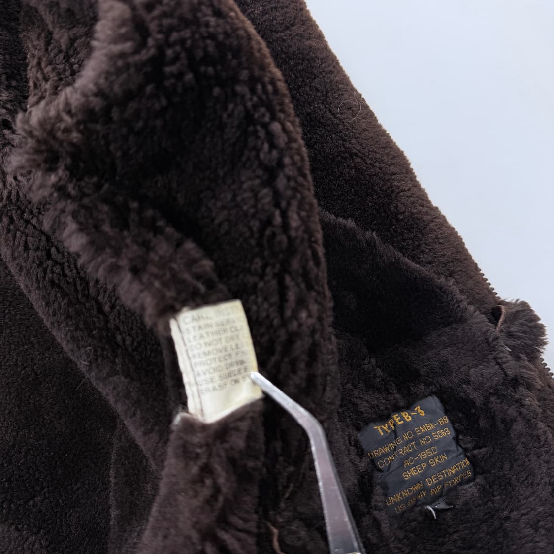 오리지널 US Air Force B-3 스웨이드 무스탕 상품이미지3