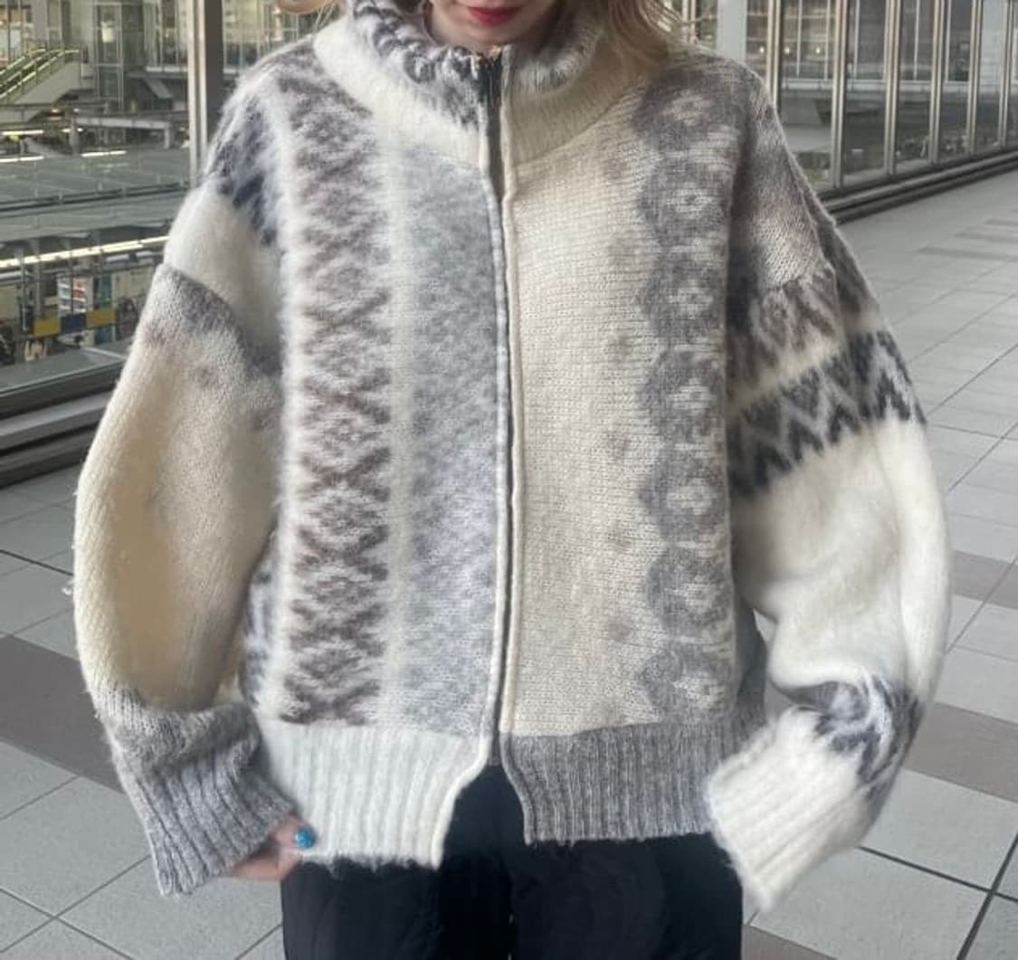 나나서카 울 블루종 상품이미지1