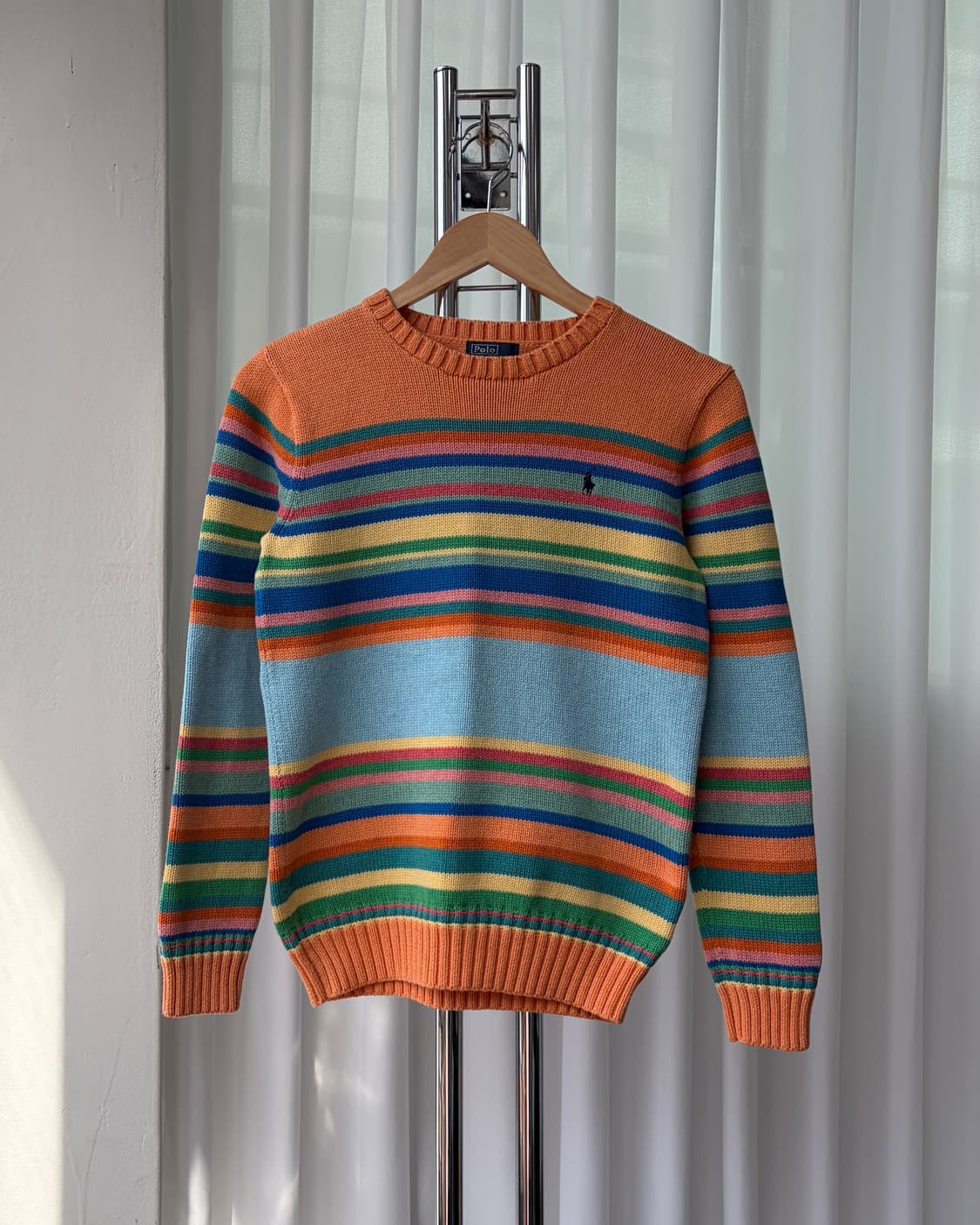 [S]폴로 랄프로렌 멀티 스트라이프 코튼 니트 상품이미지3