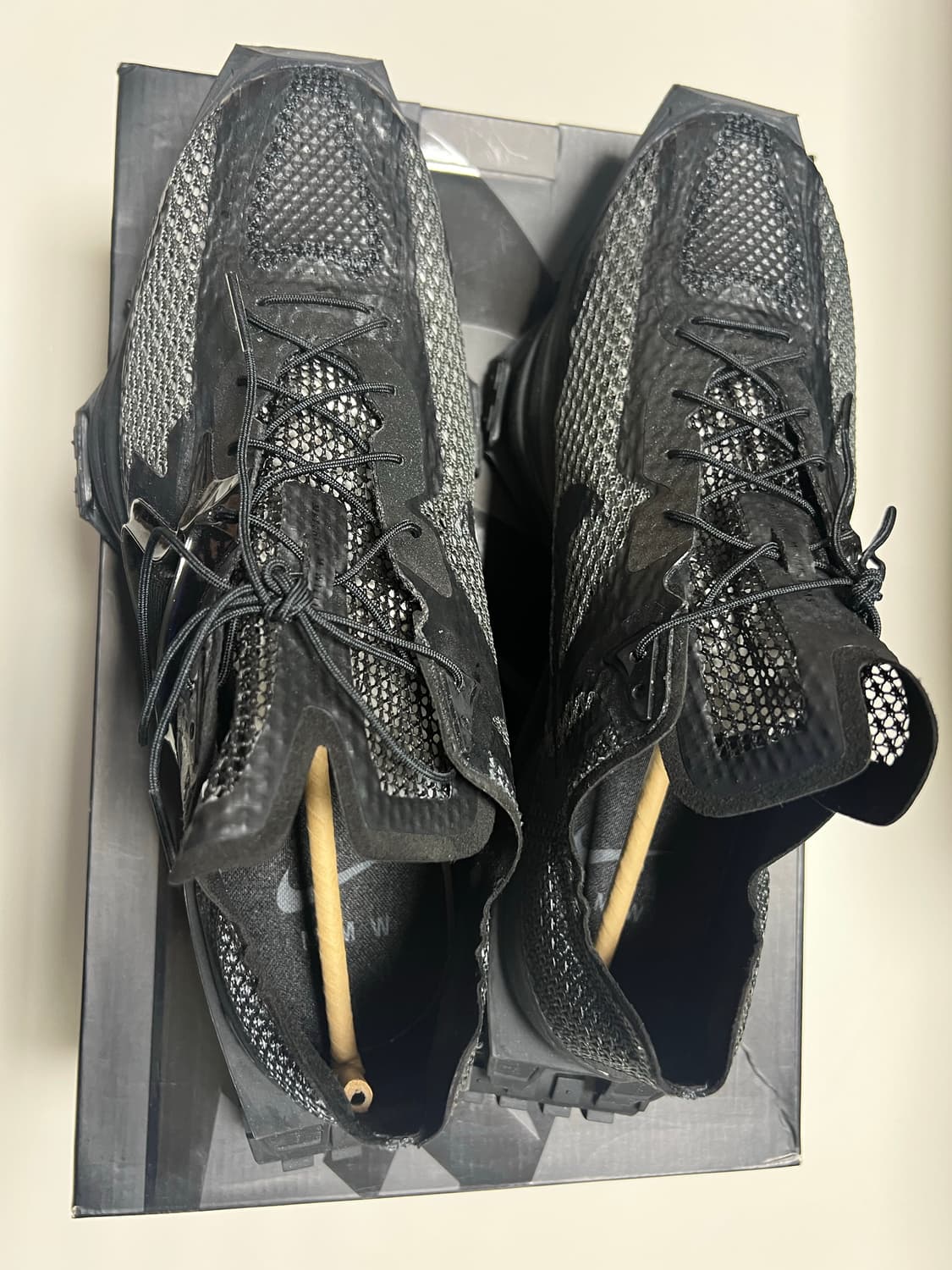 Nike x MMW Zoom 004 Triple Black 285 풀박 상품이미지2