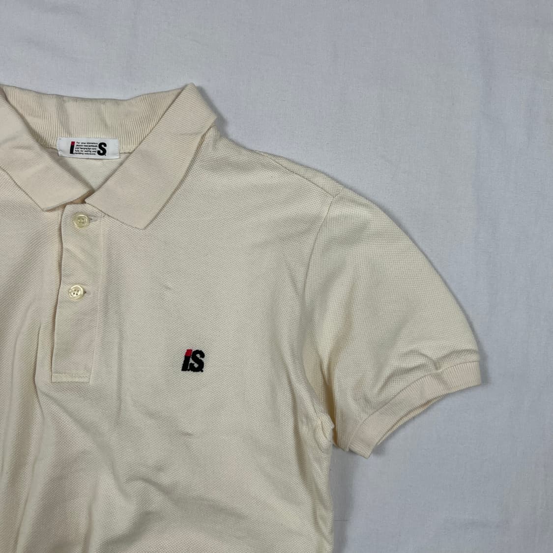 80‘s i.s. 이세이스포츠 issey sport 로고 반팔 피케셔츠 상품이미지3