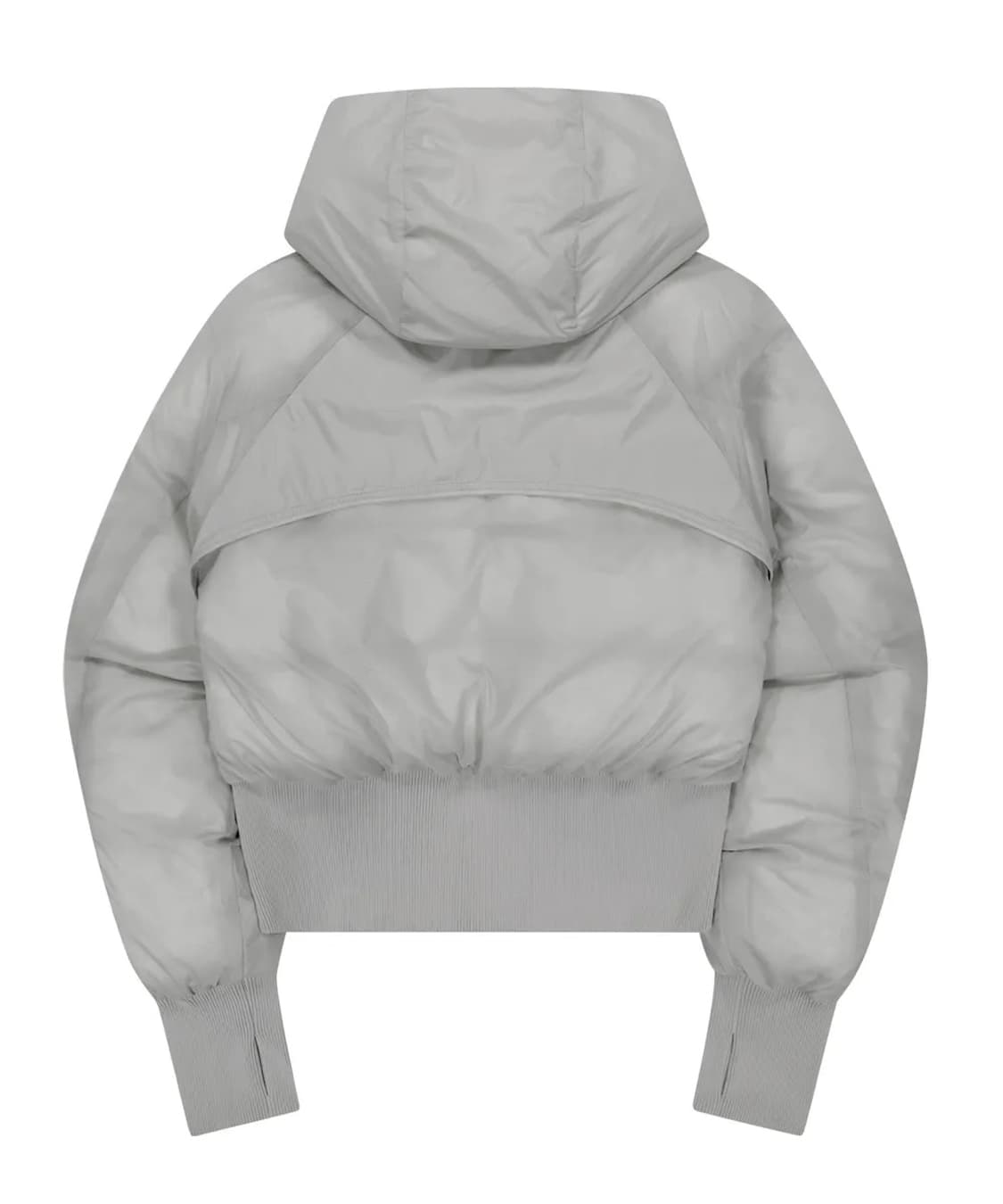 오호스 리버시블 체크패딩 그레이 상품이미지3