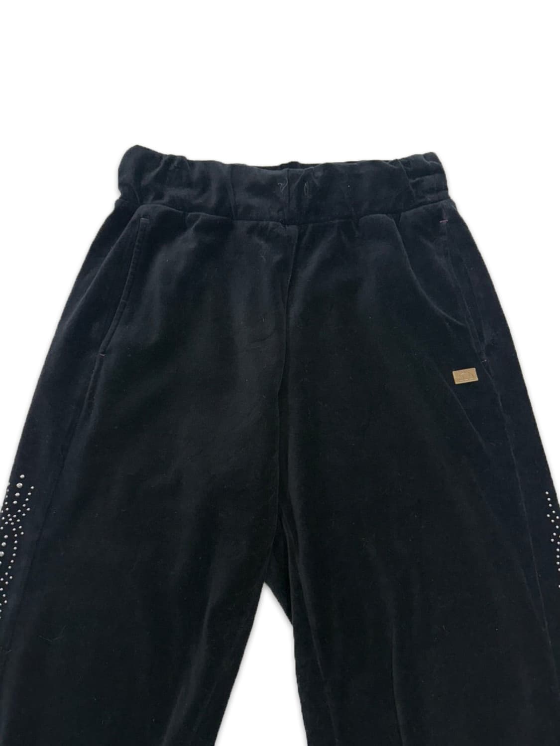 빈티지 Ellesse 블랙 벨벳 스커드 와이드 팬츠 상품이미지2